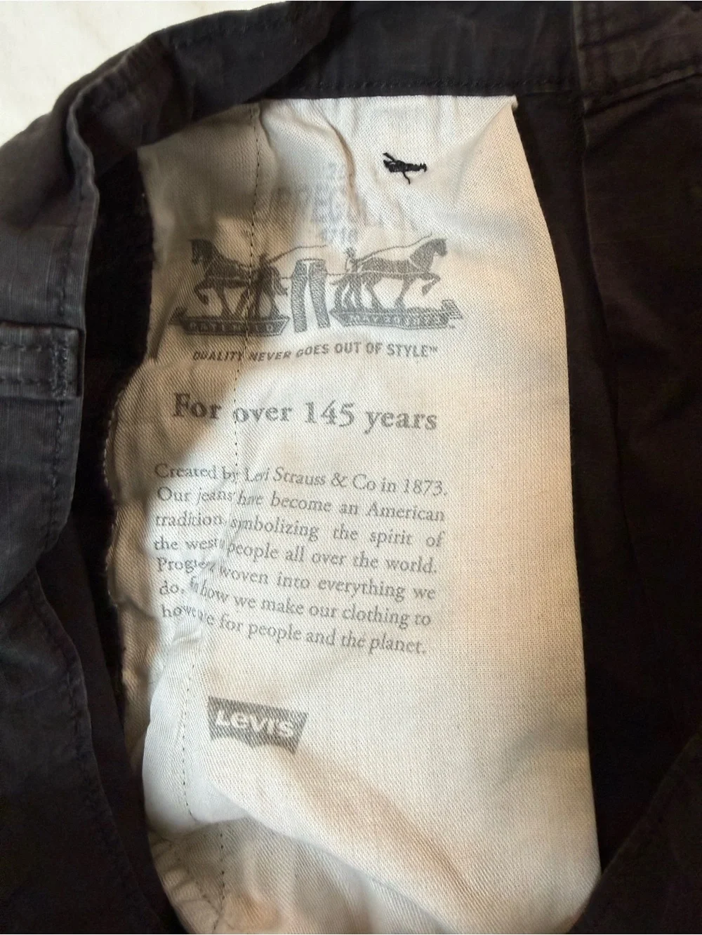 Levi's Men’s Black Cargo Workpants